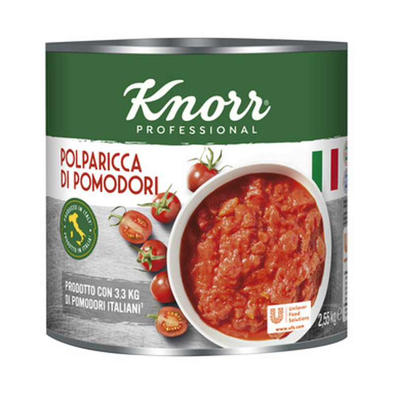 KNORR Tükeldatud ja kooritud tomatid mahlas 2,55kg