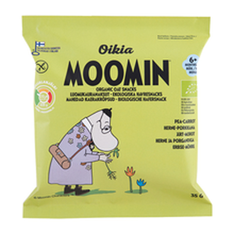 Mahedad herne-porgandi kaeranäksid Moomin, OIKIA, 35 g