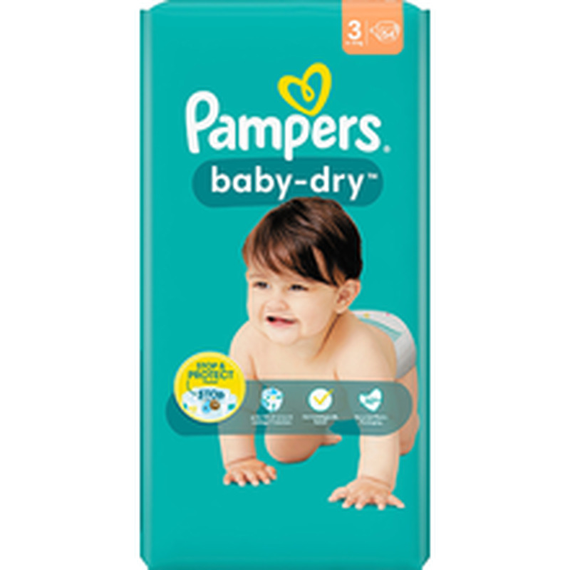 Pampers Baby Dry teipmähkmed 3, 6-10 kg 54tk