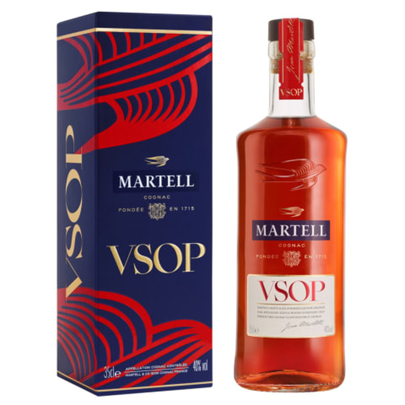 Cognac Martell VSOP 40% vol 0.35L karbis