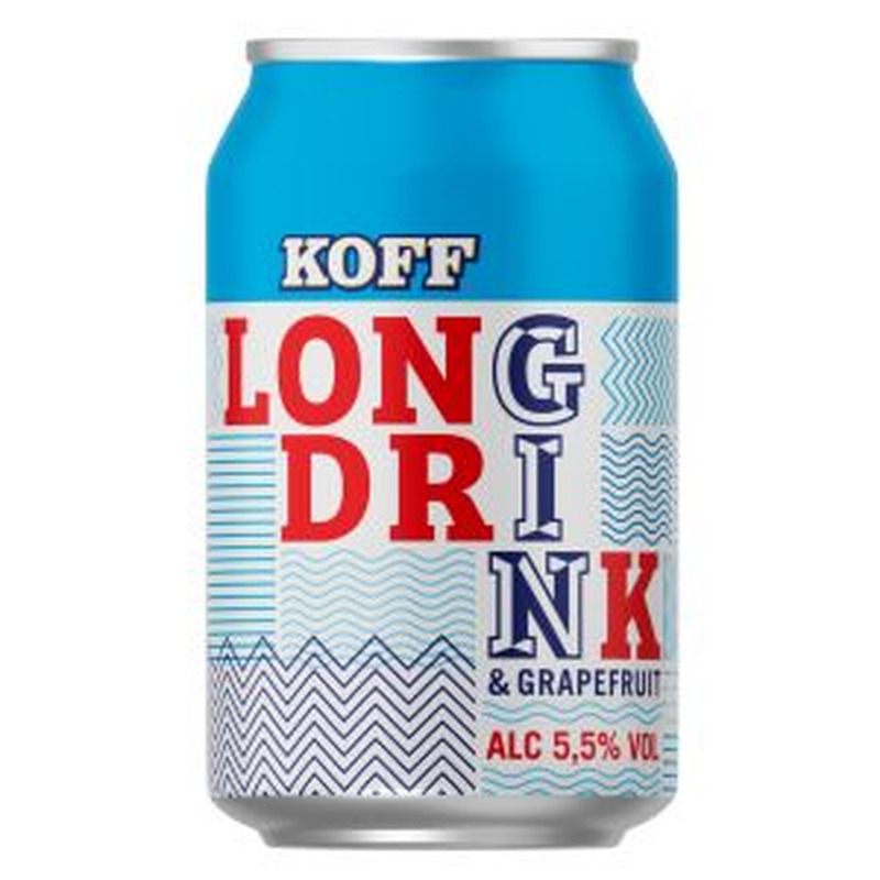 Long Drink Grapefruit, KOFF, 330 ml