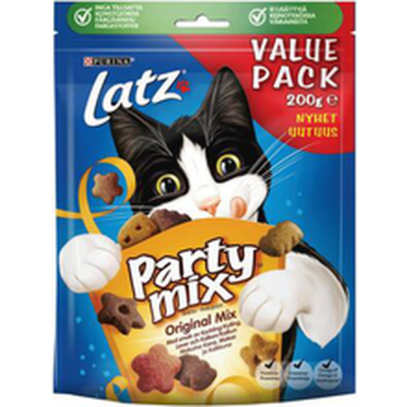 Latz Party Mix maiuspalad kassidele maksa, kana ja kalkunilihaga 200g