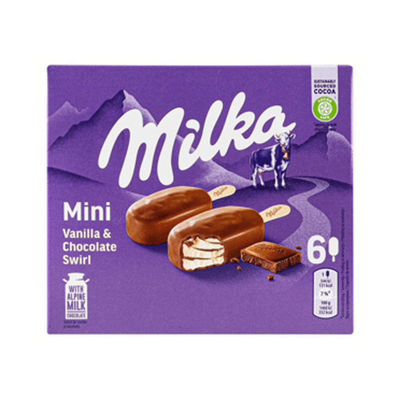 Jäätis MILKA multipakk pulk 6x37.5g