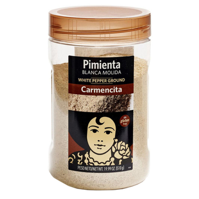 CARMENCITA Valge pipar jahvatatud 510g (plastpurk)