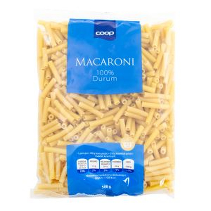 Coop pasta Macaroni 500g 100% durum