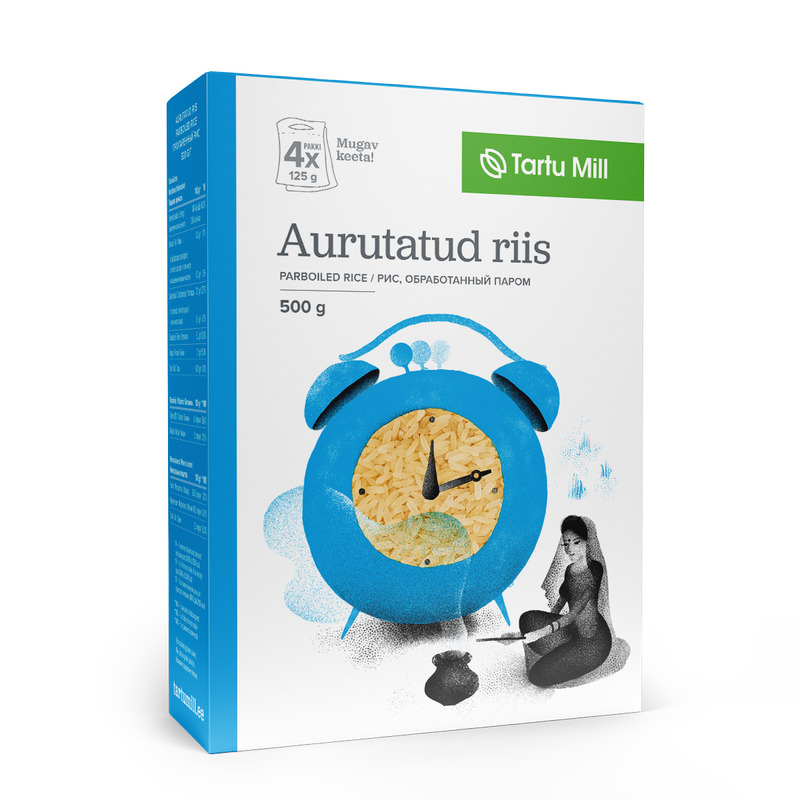 Riis aurutatud 4 x 125 g, TARTU MILL, 500 g