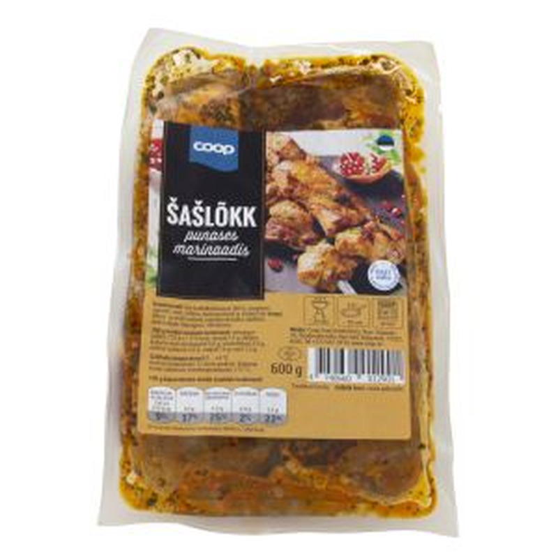 Sašlõkk punases marinaadis, COOP, 600 g