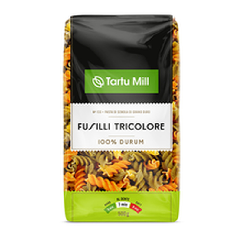 Durum pasta Fusilli Tricolore 500g