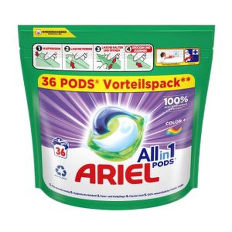 Geelkapslid Color, ARIEL, 36 tk