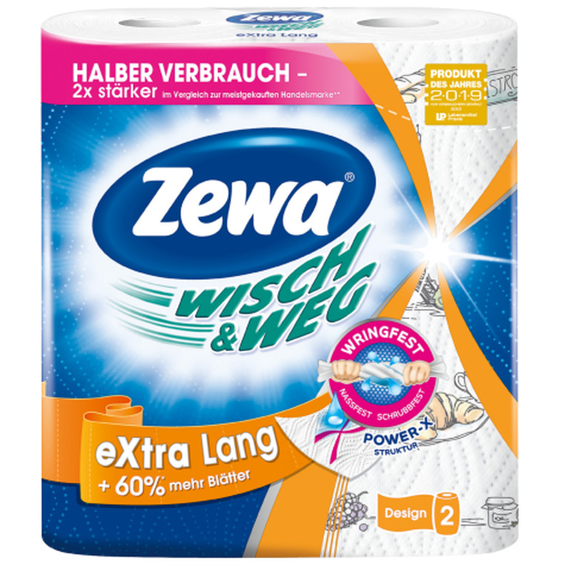 Majapidamispaber Zewa wisch&weg 2 rulli