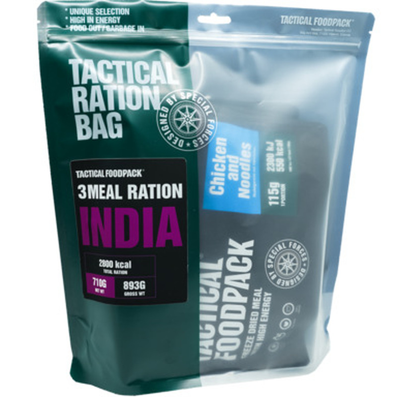 TACTICAL FOODPACK 3 toidukorraga ratsioon India 710g