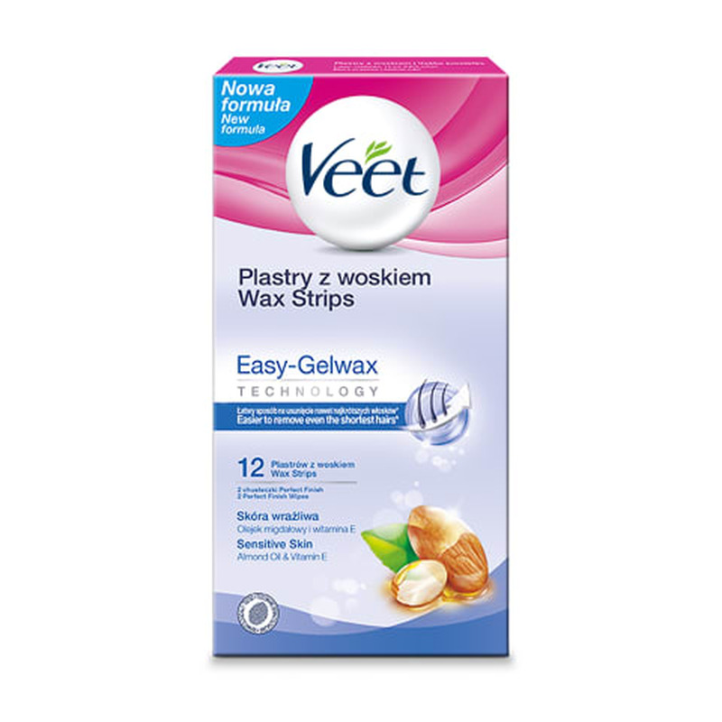 Vahaplaaster Veet Cold Wax sensitive 12tk