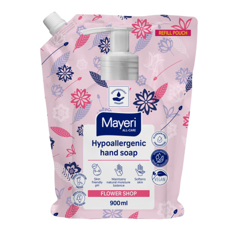 Vedelseep Mayeri All-Care hüpoallergeenne Flower Shop 900ml täitepakk