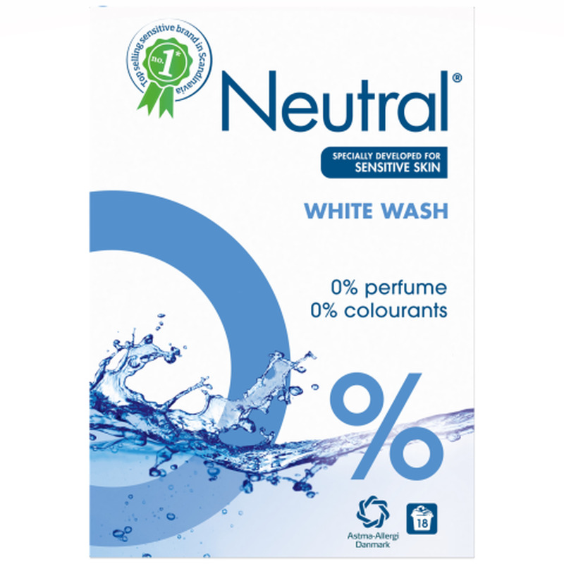 Pesupulber NEUTRAL Sensitive Skin White Wash 18 pesukorda 1,188kg