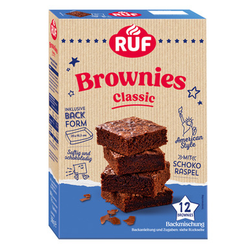 RUF Brownie küpsetussegu šokolaadilaastudega 366g