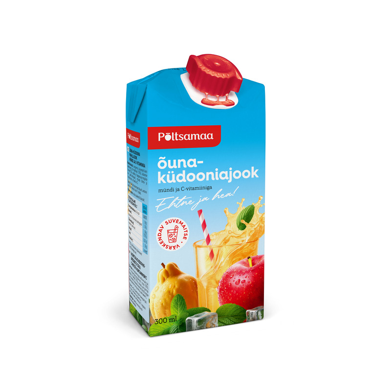 Õuna-küdoonia mahlajook mündi ja C-vitamiiniga, PÕLTSAMAA, 300 ml