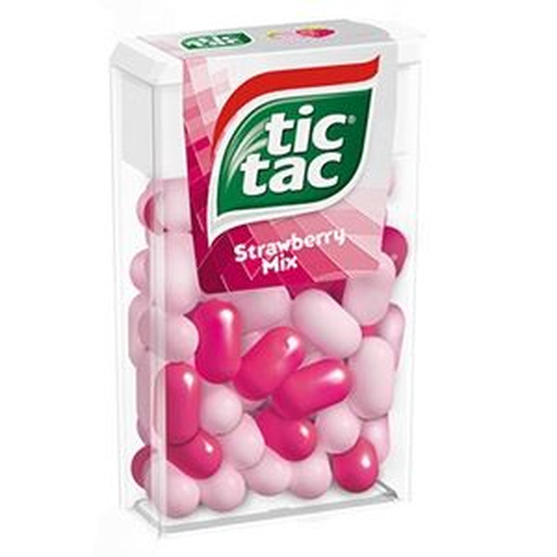 Maasikamaitselised dražeed, TIC TAC, 18 g