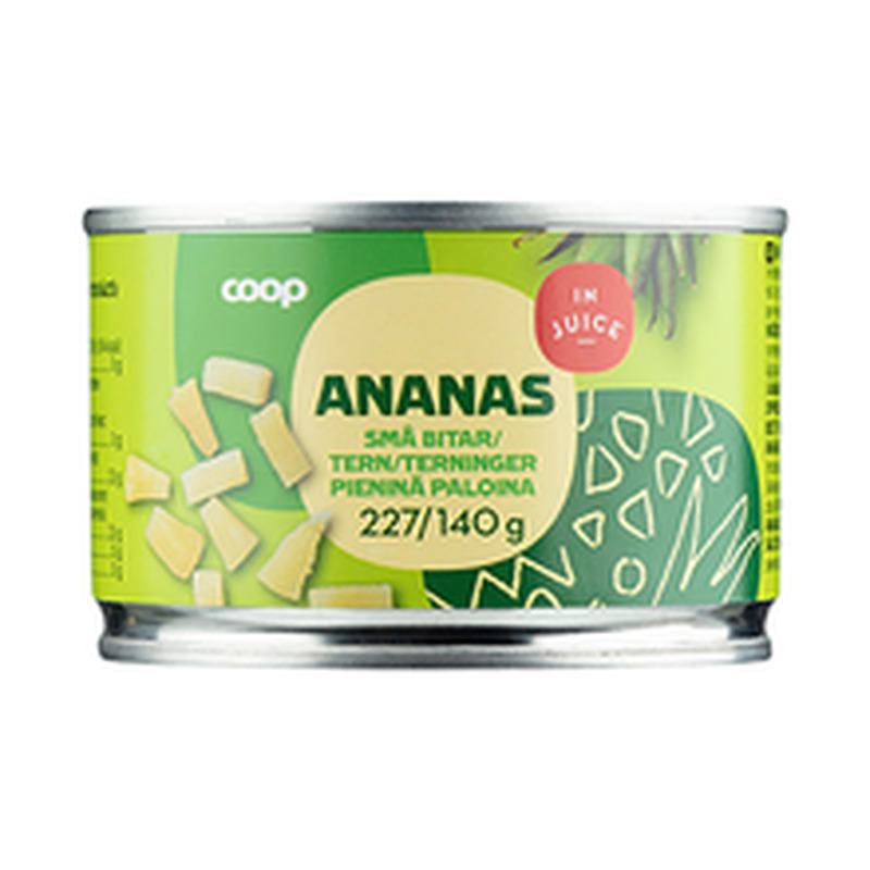 Ananassitükid ananassimahlas 227/140g