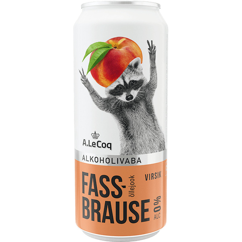 Alkoholivaba õlu Fassbrause Peach, A. LE COQ, 500 ml