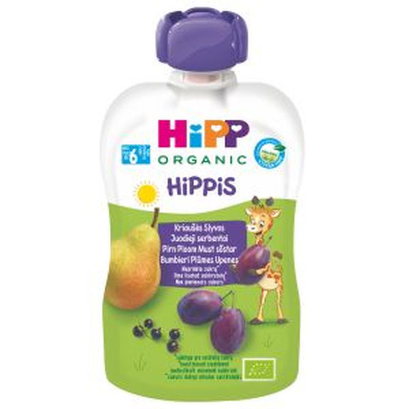 Hipp Hippis Bio 6K pirnipüree ploom& mustsõstar 100g