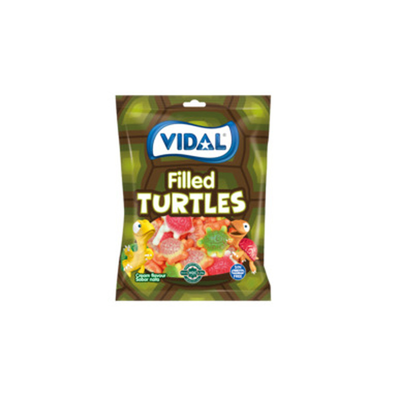 VIDAL Kummikommid Filled Turtles 90g (glut. vaba)