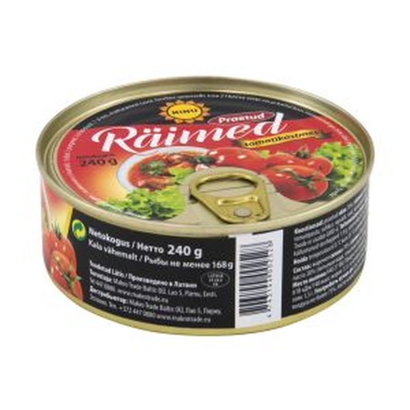 Praetud räimed tomatikastmes, MINU, 240 g