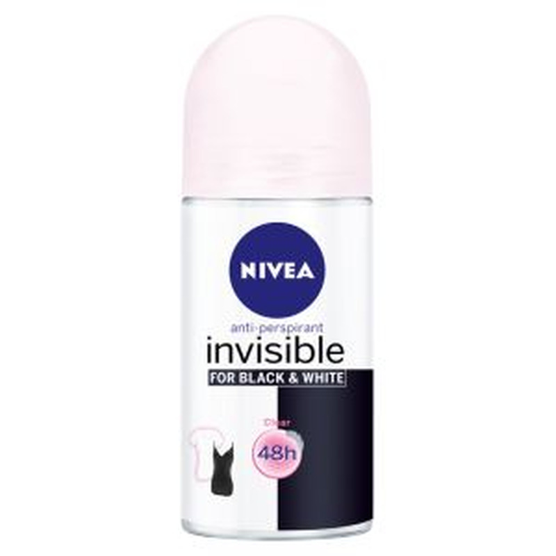 Rulldeodorant Clear Black&White, NIVEA, 50 ml