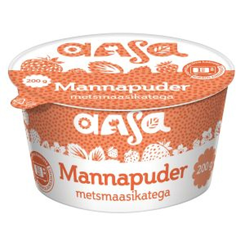 Aasa Mannapuder maasikatega 200g