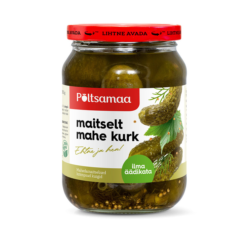 Maitselt mahe kurk (neto 360 g), PÕLTSAMAA, 680 g