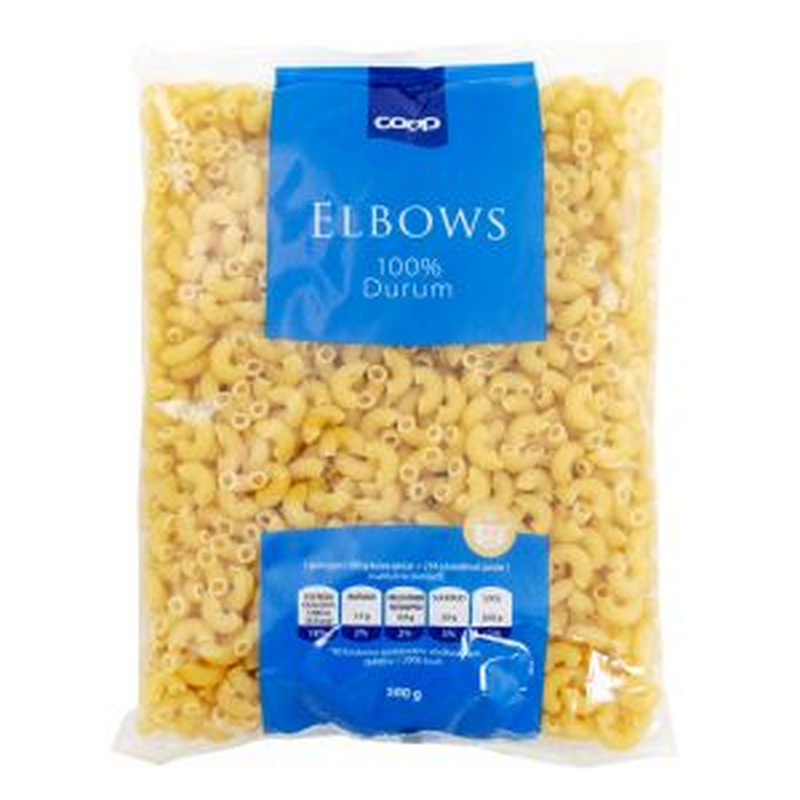 Coop pasta Elbows 500g 100% durum