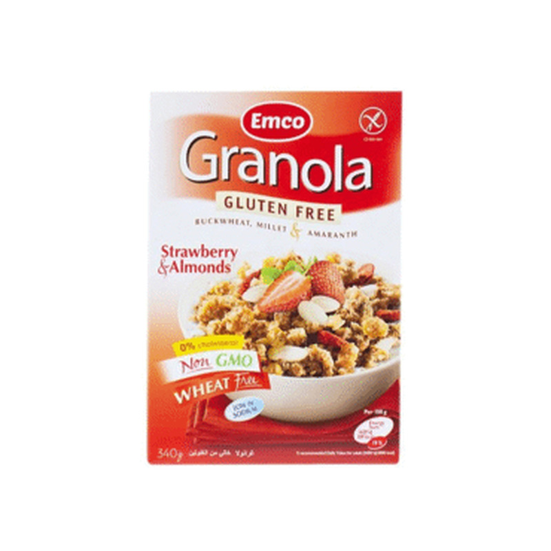 Müsli maasika-mandli glut-ta EMCO 340g