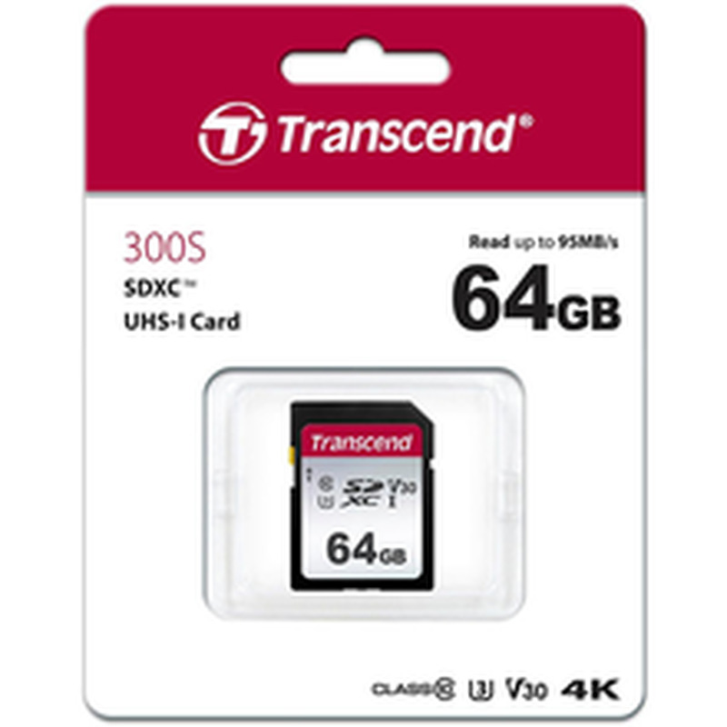 Mälukaart Transcend, 64 GB, U3 SD 300S