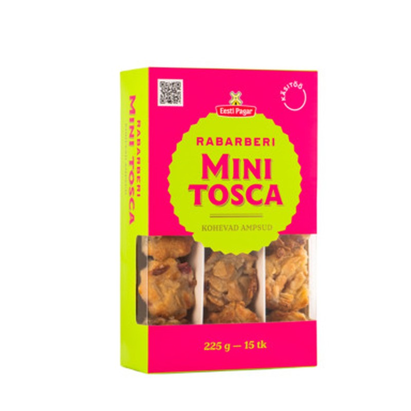 Mini tosca rabarberiga, EESTI PAGAR, 225 g