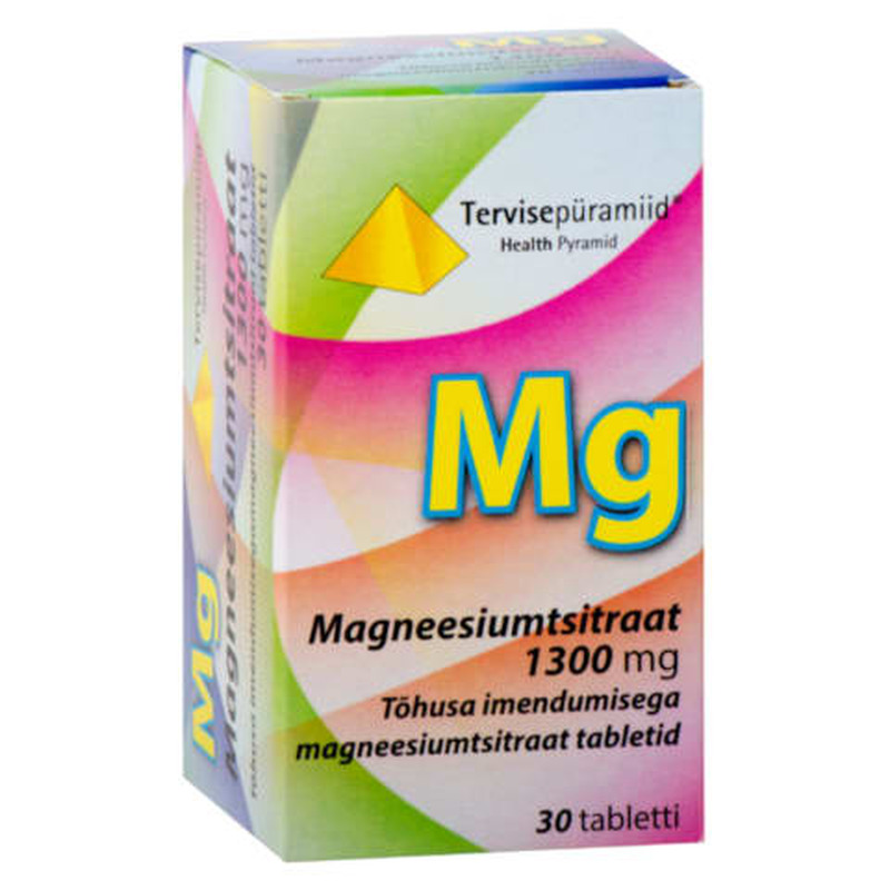 Magneesiumtsitraat Tervisepüramiid 1300mg 30tk