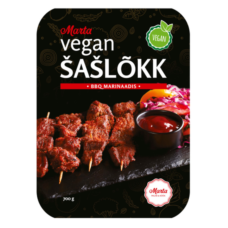 Vegan šašlõkk BBQ marinaadis Marta Pagar 600g