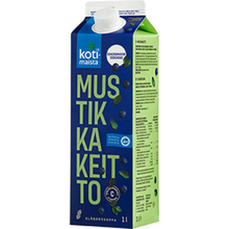 Kotimaista mustikakissell magustamata, 1l