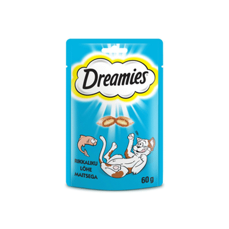 Suupiste kassidele DREAMIES lõhega 60g