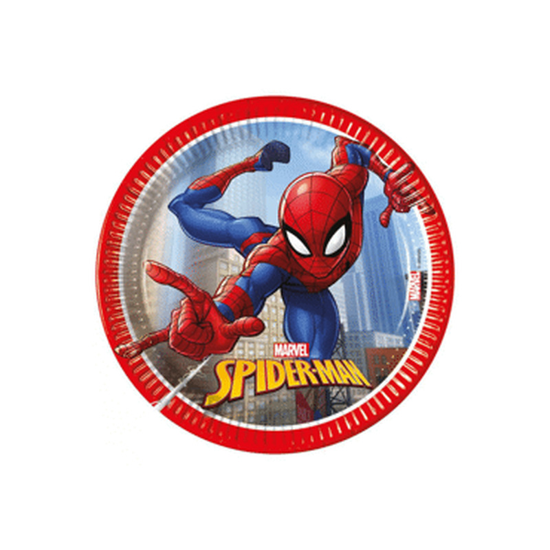 Papptaldrikud Spider-Man, 20cm, 8tk