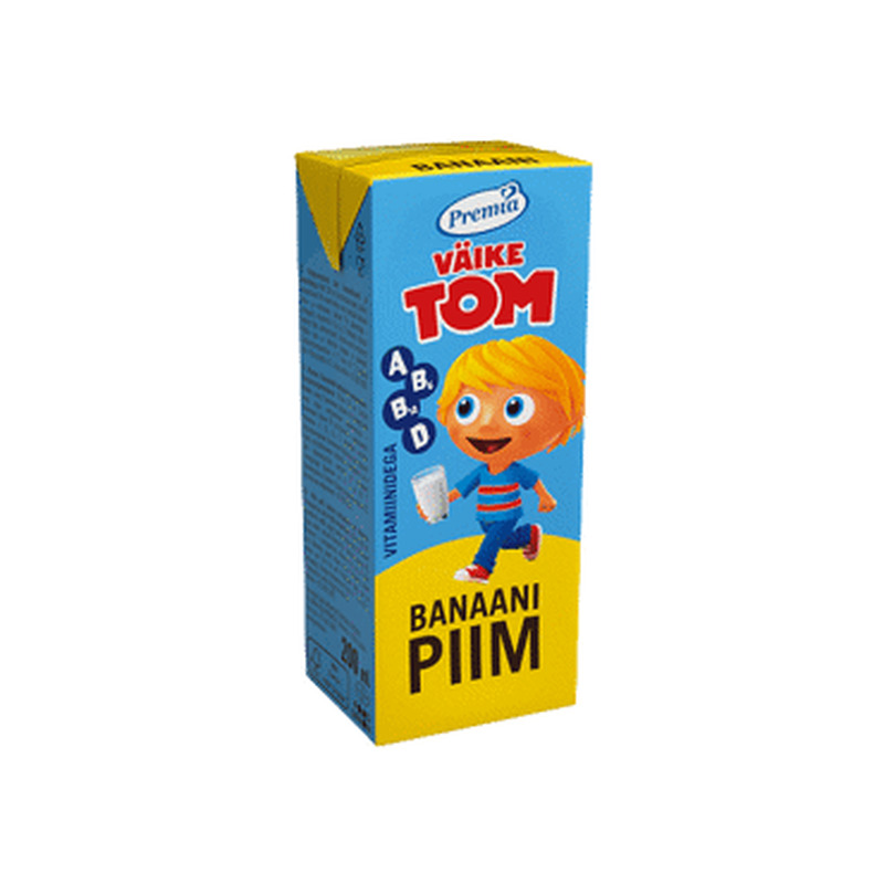 Piim VÄIKE TOM UHT banaani&vitam.,200ml