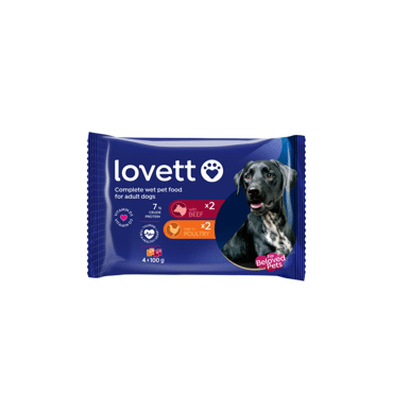 Koeratoit LOVETT kodulin.liha 4x100g