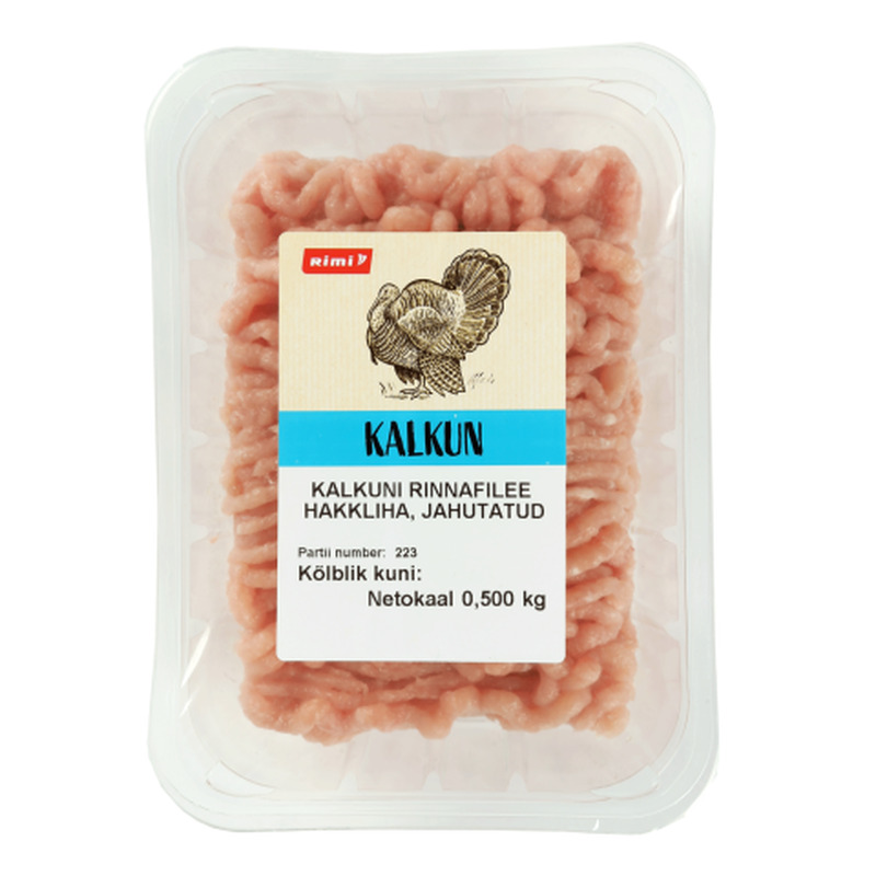 Kalkuni rinnafilee hakkliha Rimi, jahutatud 500g