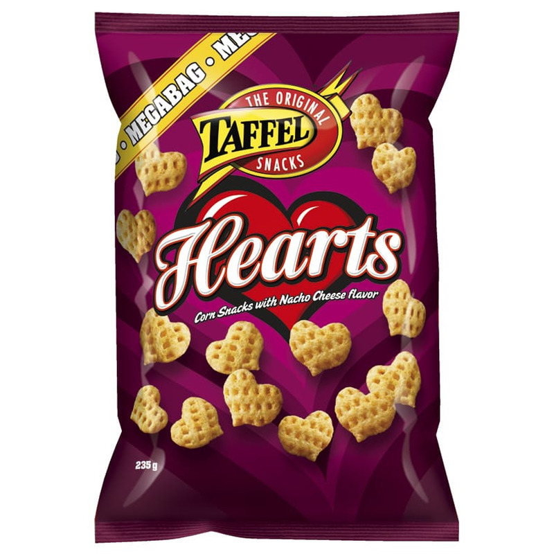 Maisisnäkid Hearts, TAFFEL, 235 g