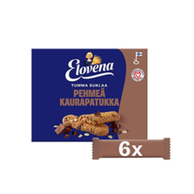 Elovena tumeda šokolaadiga kaerabatoon 6x30g