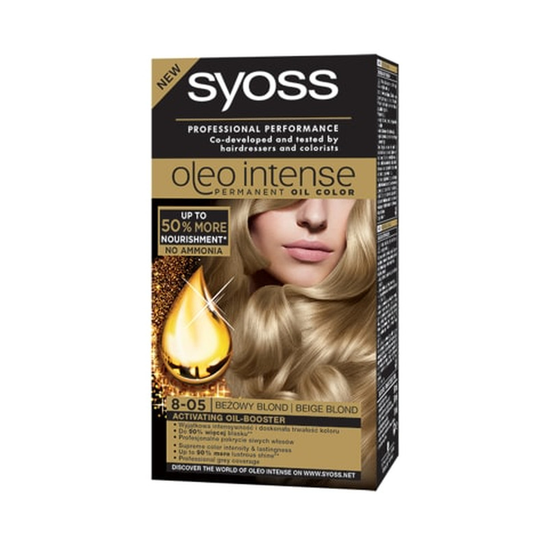 Juuksevärv Syoss Oleo intense 8-05 beežblond