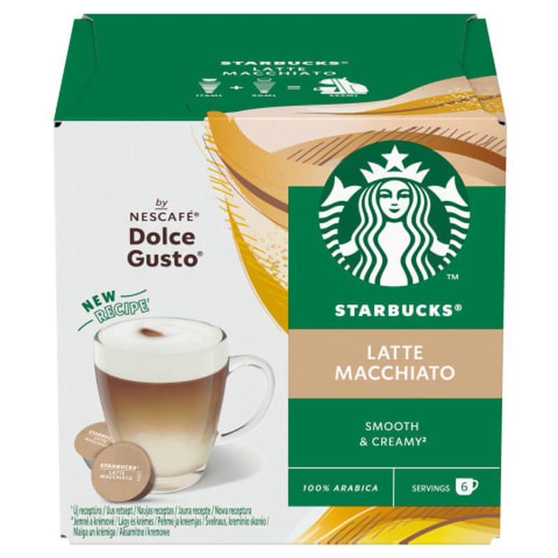 Kohvikapslid Latte Macchiato Starbucks by Nescafe Dolce Gusto 129g