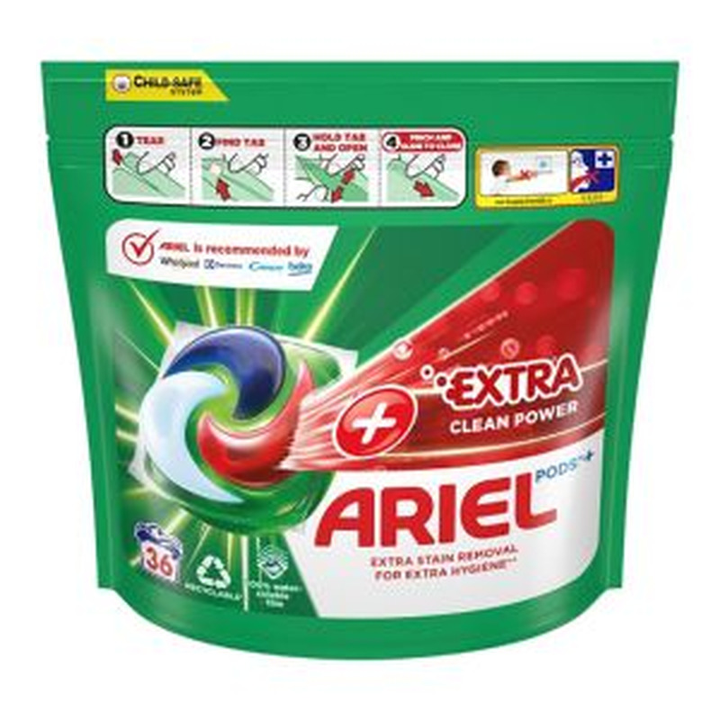 Geelkapslid Extra Clean, ARIEL, 36 tk