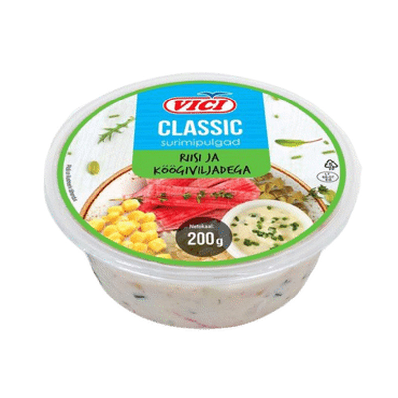 Salat surimi, riisi&köögivil.VICI, 200g