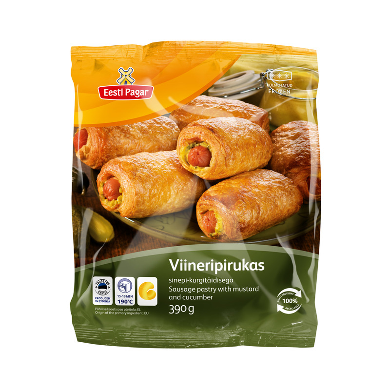 Viineripirukas sinepi-kurgitäidisega, EESTI PAGAR, 390 g