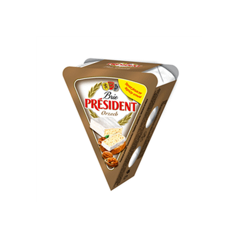 Valgeh.juust Brie PRESIDENT pähkl.,125g