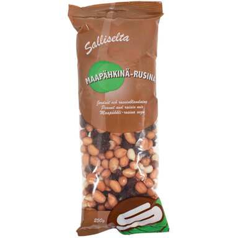 SALLISELTA Maapähkli-rosina segu 250g